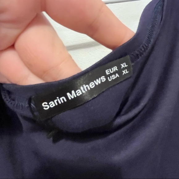 NWT Navy Blue off the Shoulder High Low Dress Womens Size XL - Picture 7 of 10